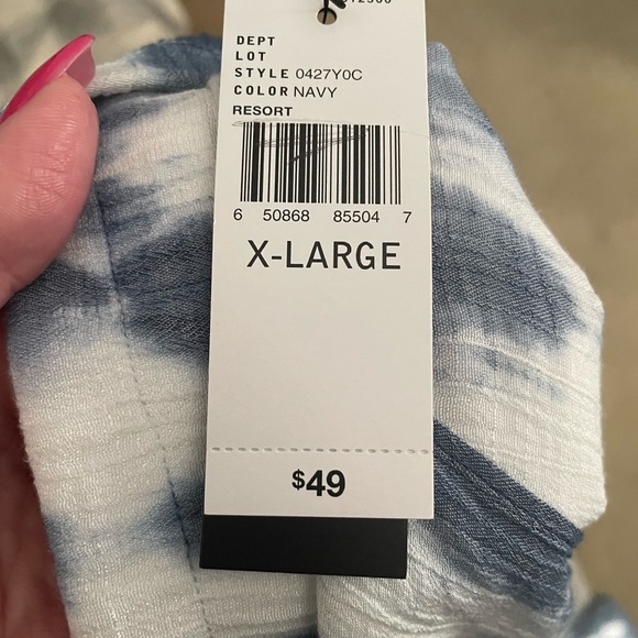 Blue/white tie dye skirt - Picture 7 of 12